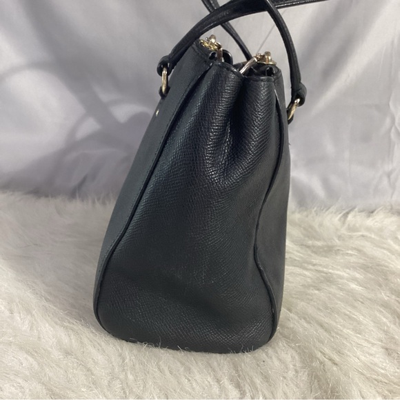 Coach Stanton Carryall Black Leather Satchel Bag 36681 - Picture 4 of 14